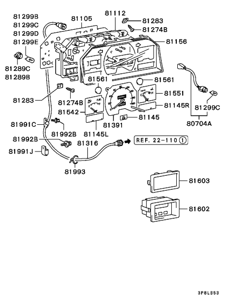 Tachometer f. Mitsubishi